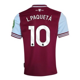 Jalkapallo Peliasut West Ham United L. Paqueta 10 Koti Pelipaita 2024-25 Lyhythihainen